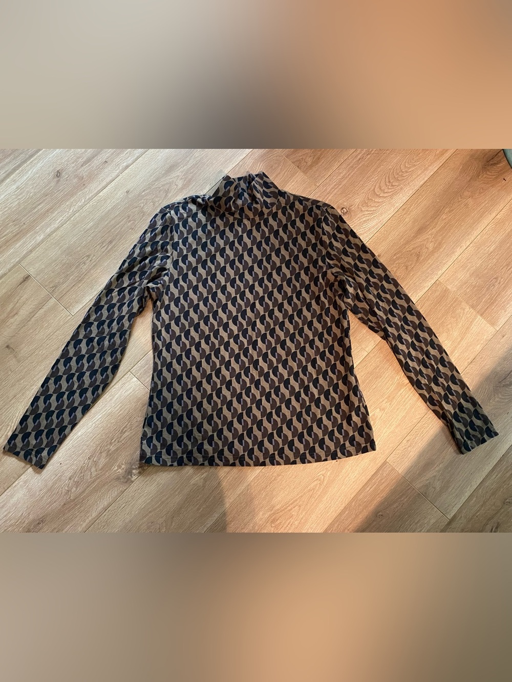 FRANK AND OAK mod print mock turtleneck